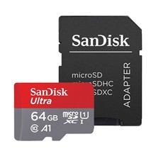 تصویر کارت حافظه microSDXC سن دیسک مدل Ultra A1  ظرفیت 64 گیگابایت