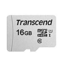 تصویر کارت حافظه microSDHC ترنسند مدل 300S کلاس 10 استاندارد UHS-I U1 سرعت 95MBps ظرفیت 16 گیگابایت