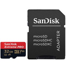تصویر کارت حافظه microSDHC سن دیسک مدل Extreme Pro V30 کلاس 10 استاندارد UHS-I U3 سرعت 100MBps 667X ظرفیت 32 گیگابایت