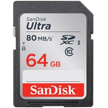 تصویر کارت حافظه SDXC سن دیسک مدل Ultra کلاس 10 استاندارد UHS-I U1 سرعت 80MBps 533X ظرفیت 64 گیگابایت