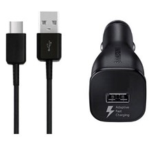 تصویر شارژر فندکی سامسونگ مدل ECA-P20CWE همراه با کابل USB-C