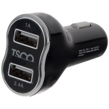 تصویر شارژر فندکی تسکو مدل TCG 1 به همراه کابل تبدیل USB به microUSB