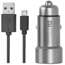 تصویر شارژر فندکی شیائومی مدل CZCDQ01ZM به همراه کابل تبدیل USB به لایتنینگ/microUSB