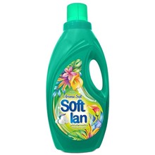 تصویر نرم کننده حوله و لباس سبز آبی سافتلن سری Aroma Soft حجم 1.9 لیتری